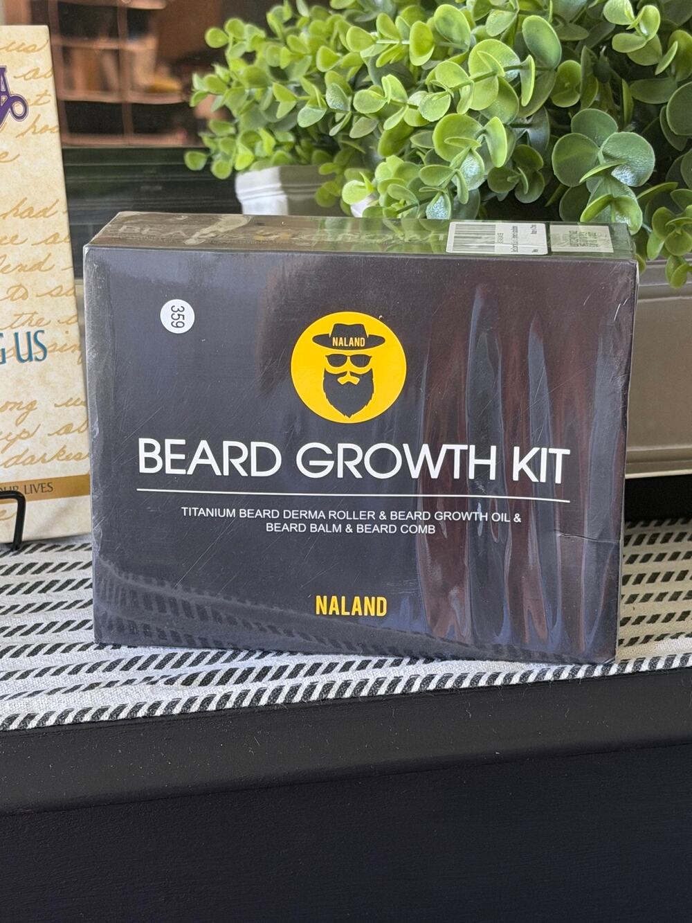 Naland Beard Growth Kit Men Beard Oil Balm Derma Roller Comb New Sealed